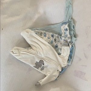 Three preemie pajamas